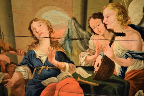 Sainte Cécile et le Concert des Anges, école Vénitienne du XVIIe siècle - Louis XIII